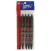 NFL Cincinnati Bengals Disposable Black Ink Click Pens, 5-Pack