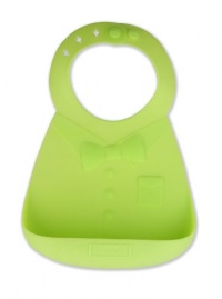 Make My Day Silicone Baby Bib, Lime