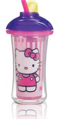 Munchkin Hello Kitty Click Lock Insulated Straw Cup, 9 Ounce