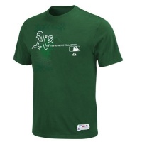 MLB Oakland A's Authentic Collection Change Up Basic T-Shirt, Dark Green