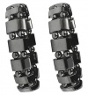 Set Of 2 Men's Hematite Metal Magnetic Therapy Bracelets S27-St2