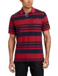 Nautica Men's Short Sleeve Striped Polo