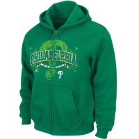 MLB Majestic Philadelphia Phillies Green Is In Full Zip Hoodie - Kelly Green (Small)