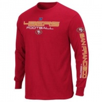 NFL San Francisco 49ers Primary Receiver III Long Sleeve T-Shirt, Bright Cardinal