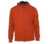 Nautica Men's Barley Full Zip Hooded Sweatshirt (Autumn Sunset Orange)