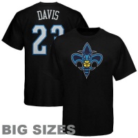 NBA Majestic Anthony Davis New Orleans Hornets Player Big Sizes T-Shirt - Black