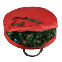 Elf Stor Supreme Canvas Holiday Christmas Wreath Storage Bag For 30 Wreaths