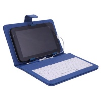 HDE® Hard Cover Case with Keyboard for 7 Tablet - Blue