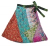 Reversible short silk sari wrap skirt by Jedzebel DN19