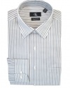 Calvin Klein L/S White Striped Dress Shirt