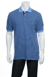 Izod (City Stripes) Birdie Blue (light blue with dark blue) Horizontal Stripes SS Polo Shirt