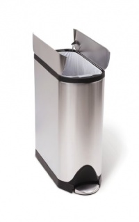 simplehuman Butterfly Step Trash Can, Fingerprint-Proof Brushed Stainless Steel, 45 Liters /12.5 Gallons