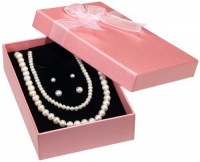 White Freshwater Cultured Pearl Mother- and -Daughter Necklace and Earrings Set with Sterling Silver Clasp