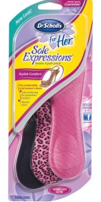 Dr Scholl's For Her Sole Expressions Insole, Women's 6-10, 3-Pair Package