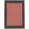 Couristan Recife Checkered Field Indoor/Outdoor Area Rug - Terra Cotta/Black