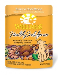 Wellness 24-Pack Healthy Indulgence Turkey and Duck Recipe Cat Food, 3-Ounce Pouch