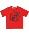 Sean John Stunt Skeleton V-Neck T-Shirt (Sizes 2T - 4T) - red, 2t