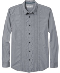 Detailing down the middle of this shirt from DKNY add the perfect accent to make it an ideal going-out style.