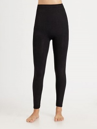 These opaque, seamless, all-over shaping leggings are designed to create a flattering silhouette. Smooths thighs, legs and rearSuper-soft legband stays in place63% cotton/21% nylon/16% spandexMachine washImported