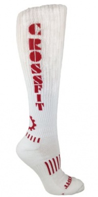 MOXY Socks Ultimate CrossFit Deadlift Socks, White/Red