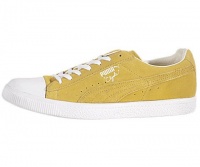 Puma Clyde Script Men's Suede Athletic Shoes Yellow Size 11