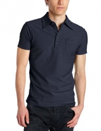 Diesel Men's Reversed Slub Jersey Polo Shirt,Blue,XX-Large