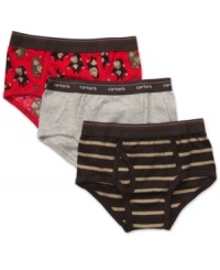 Your little monkey will be cool and comfy in his adorably printed pair of Carter's underwear.