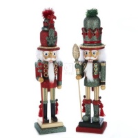 Hollywood Nutcrackers Kurt Adler 19-Inch Hollywood Red/Green Soldier Nutcracker, Set of 2