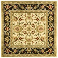 Safavieh Lyndhurst Collection LNH212B Ivory and Black Square Area Rug, 6-Feet