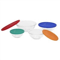 Smart Essentials 8 Piece Mixing Bowl with Colored Lid Set