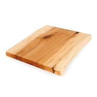 Unique maple wood serving and cutting boards feature a natural edge. Natural grain and knot patterns give each different, individual board personality.