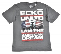 Ecko Unltd Big Boys Metal Grey I Am The American Dream T-Shirt (L (14/16))