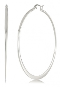 Stainless Steel Round Hoop Earrings (45mm Diameter)