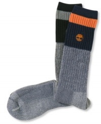 Boot socks with full cushion footbeds by Timberland will provide your feet with all day comfort and with a touch of merino wool for warmth.