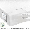 LUCID by LinenSpa 8 Memory Foam Firm Viscoelastic Mattress 25-Year Warranty, Twin