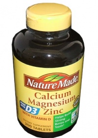 Nature Made Calcium Magnesium and Zinc Dietary Supplement Made With Vitamin D 300 Tablets per Bottle