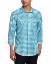 Marc Ecko Cut & Sew Men's Plaid With Stripe