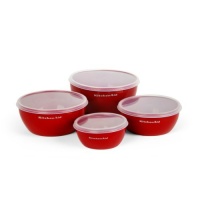 Kitchenaid Classic Set Of 4 Prep Bowls, Red