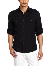 Kenneth Cole Men's Solid Military Shirt