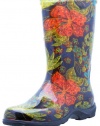 Sloggers Women's  Rain and Garden Boot with All-Day-Comfort Insole, Midsummer Black Print - Wo's size 8 - Style 5002BK08