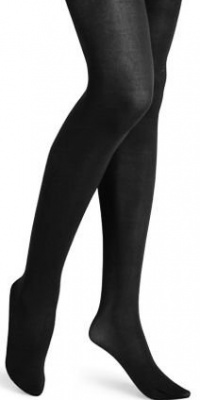 HUE Women's Opaque Control Top Tight, Black, Size 2