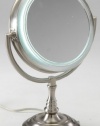 Rialto Natural Daylight Lighted 10X to 1X Vanity Mirror in Satin Nickel