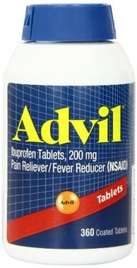 360 Advil Coated Tablets. Ibuprofen Tablets, 200 Mg Pain Reliever/fever Reducer (Nsaid)