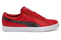 Puma Clyde X Undftd Snakeskin Mens Size 11 Red Leather Athletic Sneakers Shoes