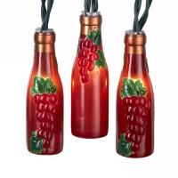 Kurt Adler 10-Light Grape Wine Bottle Light Set