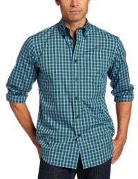 Nautica Men's Long Sleeve Wrinkle Resistant Poplin Check