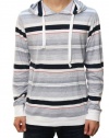 RetroFit Men's Marine Layer Long Sleeve Striped Hooded Shirt Sweater White