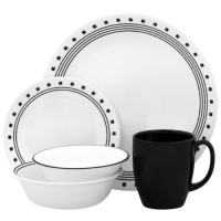 Corelle Livingware City Block 30-Piece Dinnerware Set, Service for 6