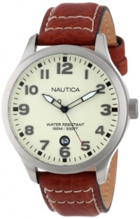 Nautica Men's N09560G BFD 101 Date Cream Dial Watch