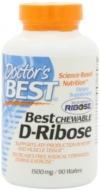 Doctor's Best Best Chewable D-ribose, 1500mg, 90 Wafers